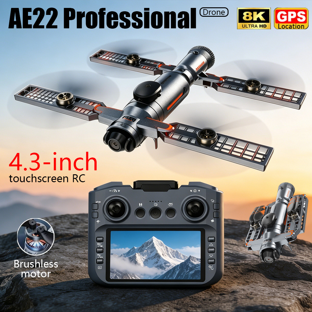 Drone Lidar - Geliştirilmiş AE22 PRO MAX Katlanabilir Drone